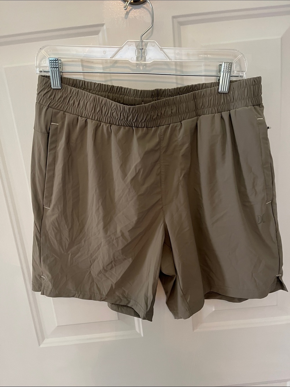 Men’s Hurley Olive Active Shorts with Elastic Waist